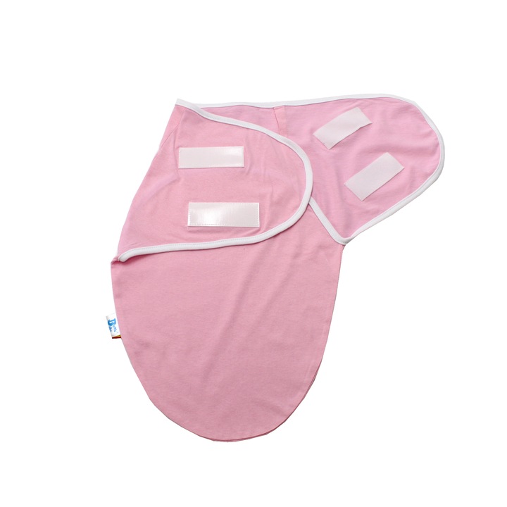 Sistem de Infasare Simplu, BalticBebe, Bumbac, Roz, 3-6 luni