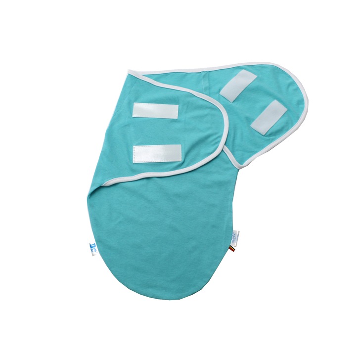 Sistem de Infasare Simplu, BalticBebe, Bumbac, Albastru, 3-6 luni,