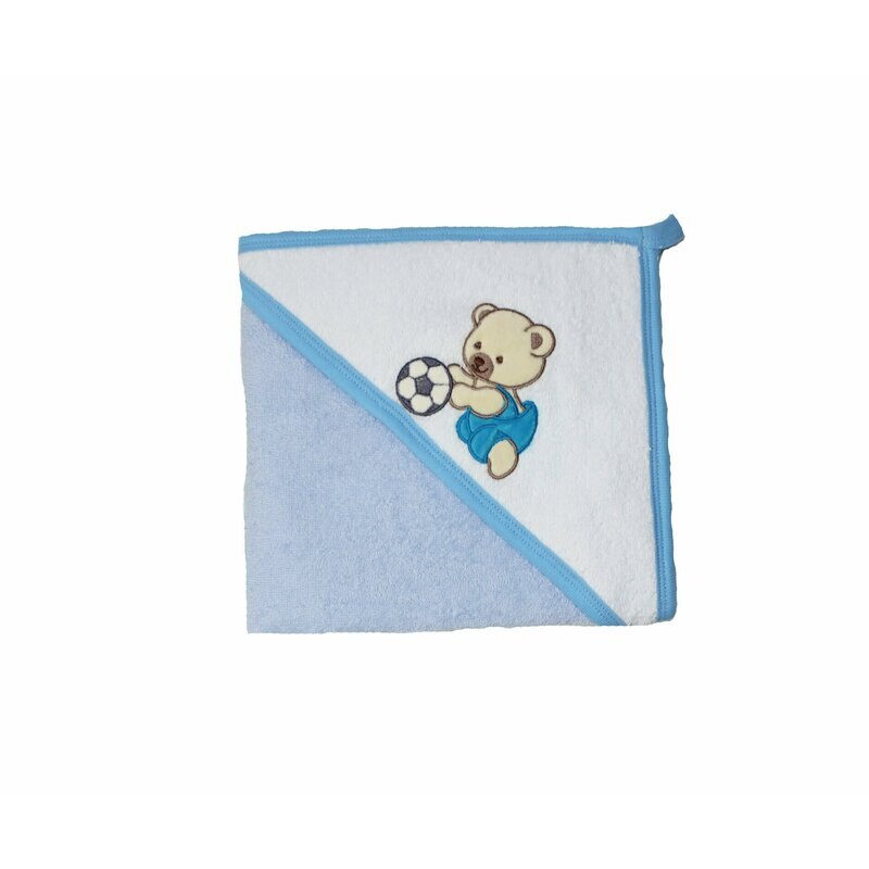 Prosop cu gluga, Baby Bear cu minge, albastru, 80 x 100 cm