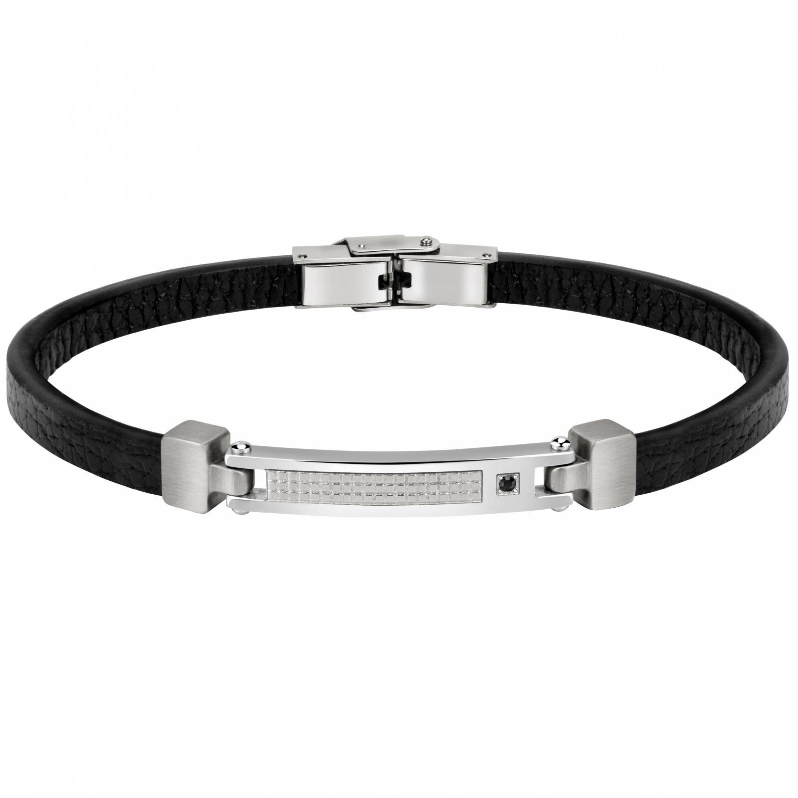 Bratara Morellato SQH26, Negru, Argintiu