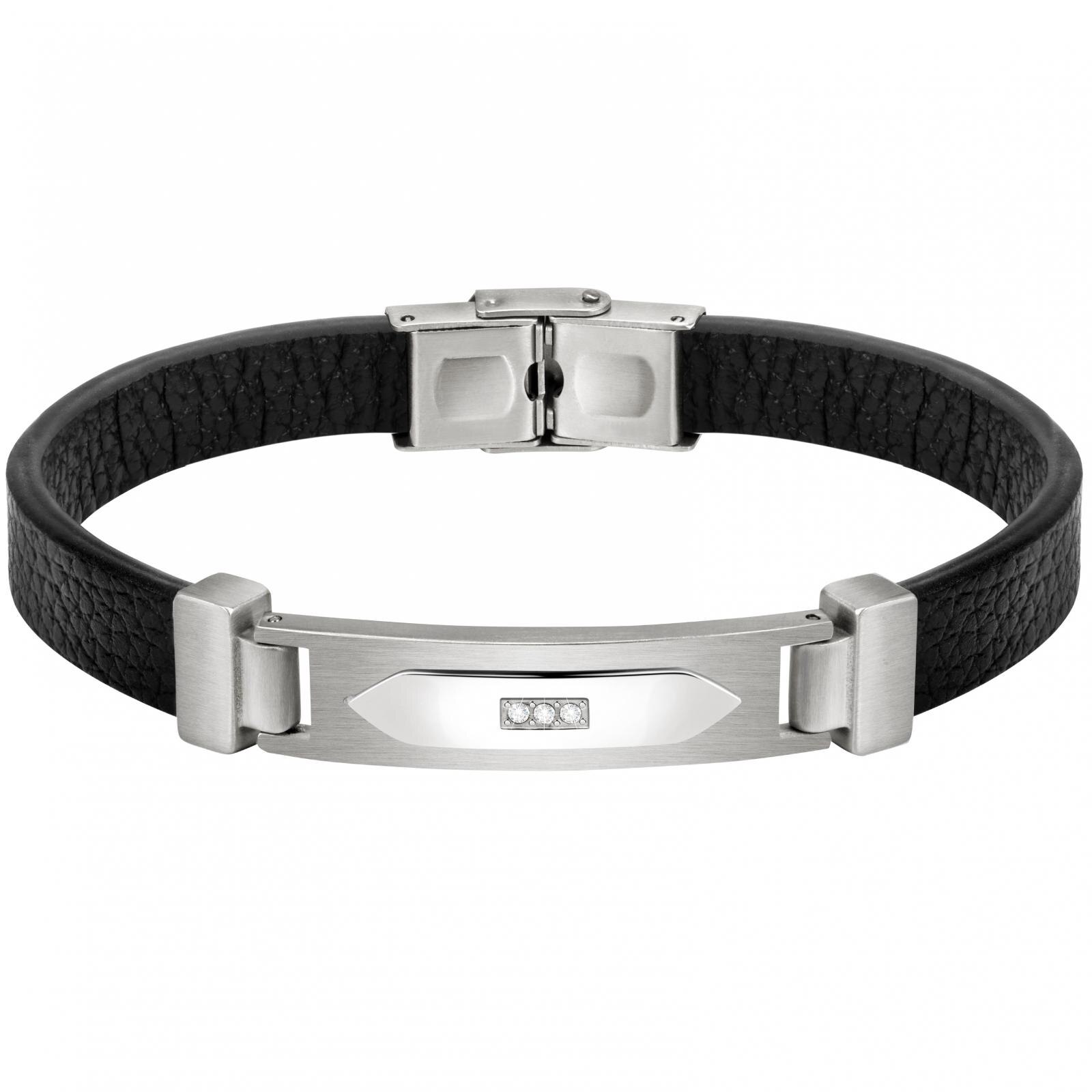 Bratara Morellato SQH27, Argintiu, Negru