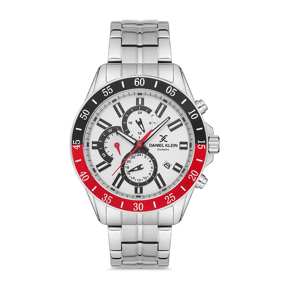 Ceas pentru barbati Daniel Klein Exclusive DK.1.12603, Alb Argintiu, Otel
