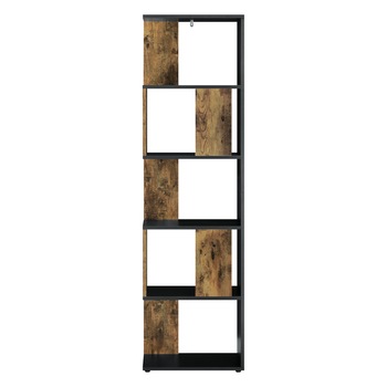 Raft carti Aneby SH en.casa, 159 x 45 x 23,5 cm, PAL, 25 Kg, negru/efect lemn inchis, montabil pe perete Raft carti Aneby SH en.casa, 159 x 45 x 23,5 cm, PAL, 25 Kg, negru/efect lemn inchis, montabil pe perete