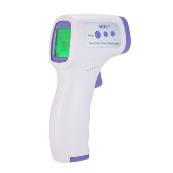 Termometru Digital Non Contact MRG M-ZK-YK1028, 32 memorii, Infrarosu, Alb / Mov Termometru Digital Non Contact MRG M-ZK-YK1028, 32 memorii, Infrarosu, Alb / Mov