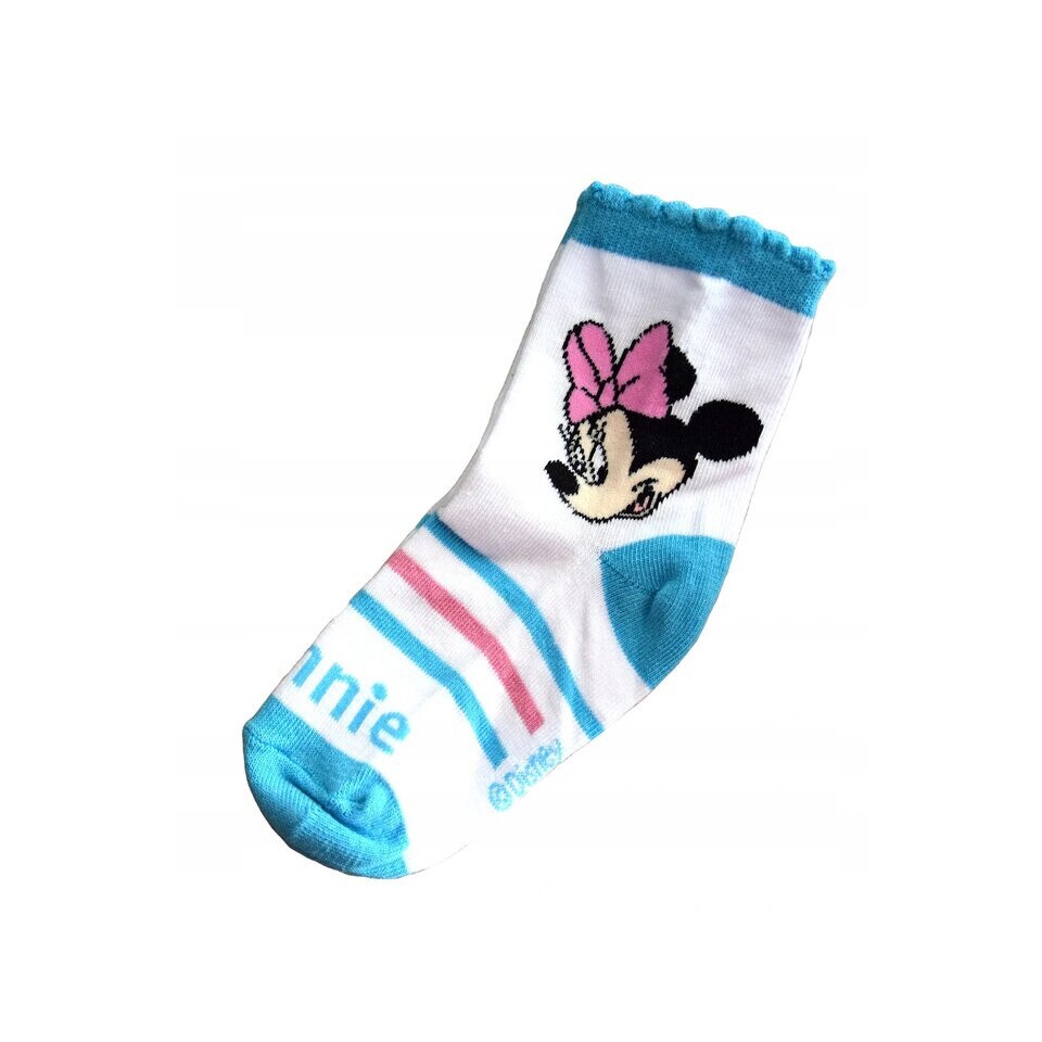 Sosete, Minnie Mouse, albastre cu dungi roz