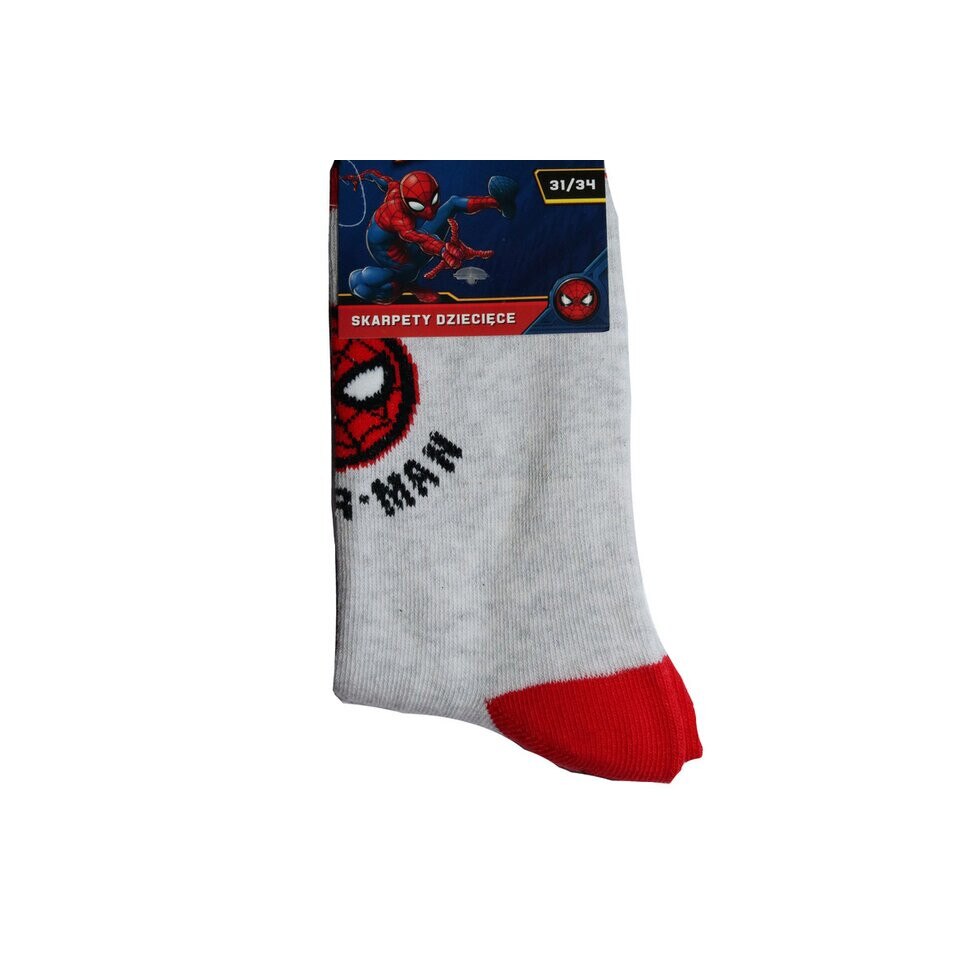 Sosete, Spider Man, gri cu rosu