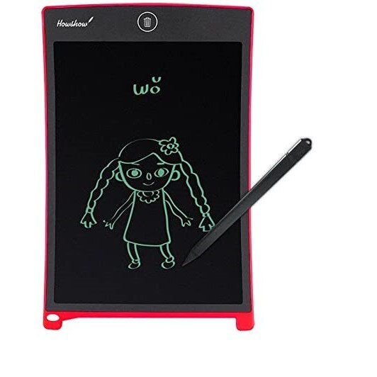 Tableta LCD Pyramid®, 8.5 inch, scris si desenat pentru copii,o singura culoare de desen, rosu, H8B
