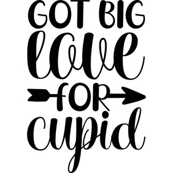 Sticker decorativ perete / geam, Got big love for cupid, 39x50 cm Sticker decorativ perete / geam, Got big love for cupid, 39x50 cm