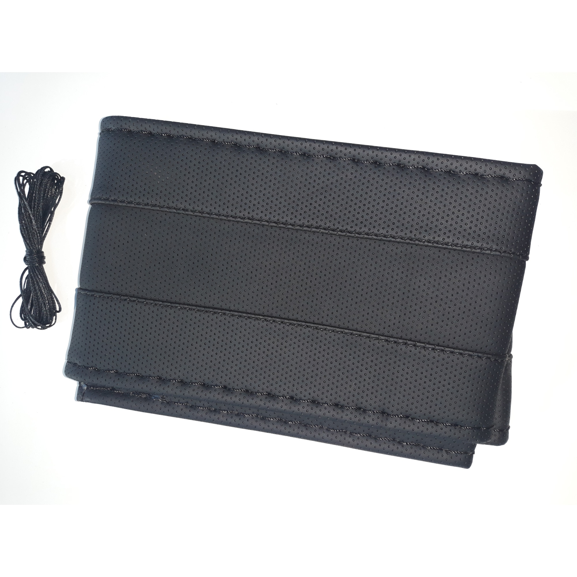 Husa volan piele ecologica cu snur culoare negru