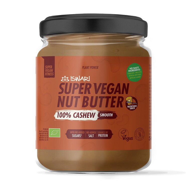 Unt Super Vegan fin din caju bio fara zahar Iswari, 500 g