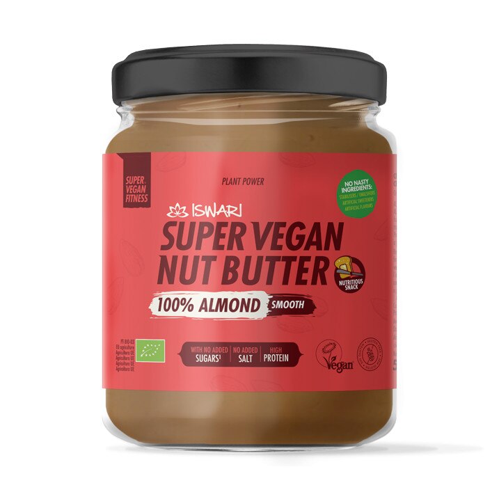 Unt Super Vegan fin din migdale bio fara zahar Iswari, 500 g