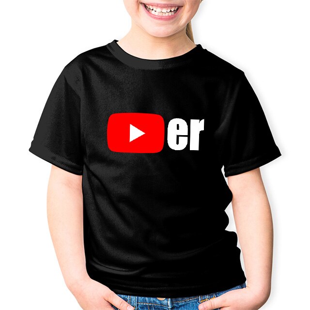 Tricou Negru Copii , YouTuber, Negru