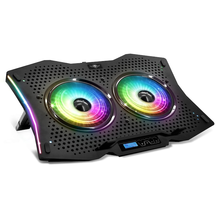 Spirit of Gamer AIRBLADE 1000 RGB Notebook Hűtőpad 17-ig, RGB LED, 2xUSB2.0