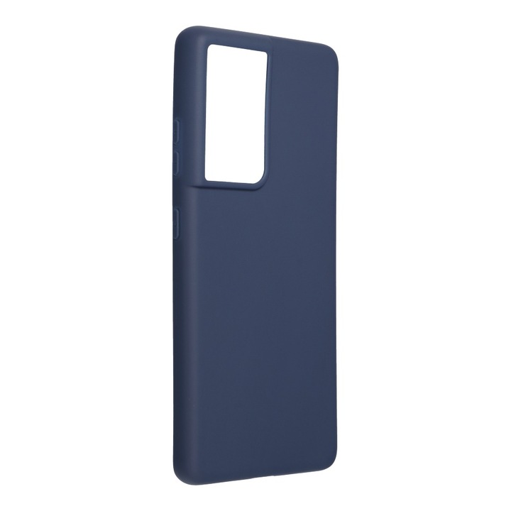 Samsung Galaxy S21 Ultra Silicone Soft Case minimalista matt vékony szilikon hátlap tok, Sötétkék