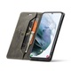 Калъф, Съвместим с Samsung Galaxy S21 Plus, CaseMe Retro, Магнитно закопчаване, RFID защита, Coffee
