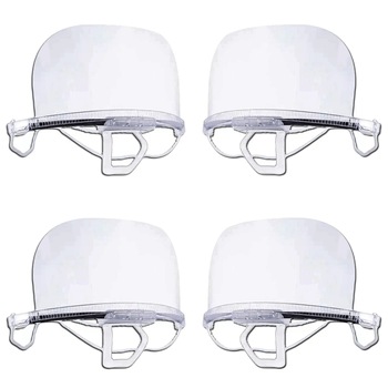 Set 4 Masti transparente reutilizabile pentru gura si nas, cu suport pentru barbie si elastic, bandou alb, Neo Horeca Set 4 Masti transparente reutilizabile pentru gura si nas, cu suport pentru barbie si elastic, bandou alb, Neo Horeca