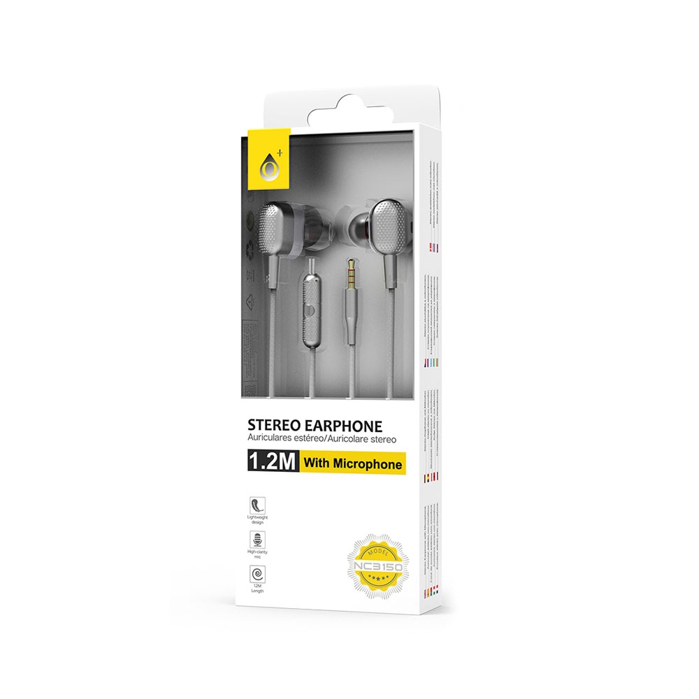 Casti cu fir, One Plus, NC3150, microfon, gri