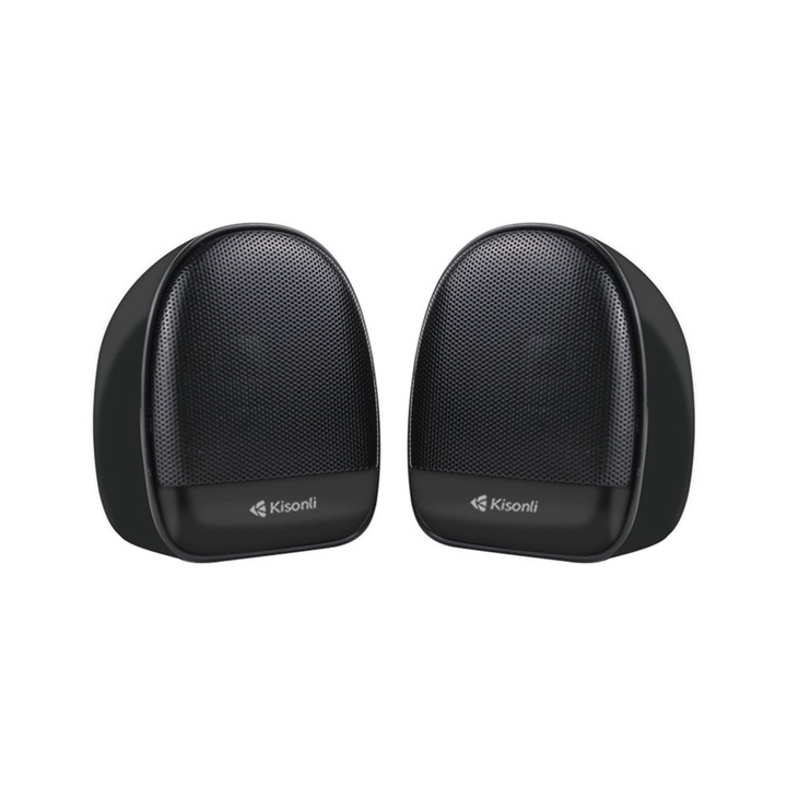 Тонколони Kisonli KS-08, 2x3W, USB, Черен