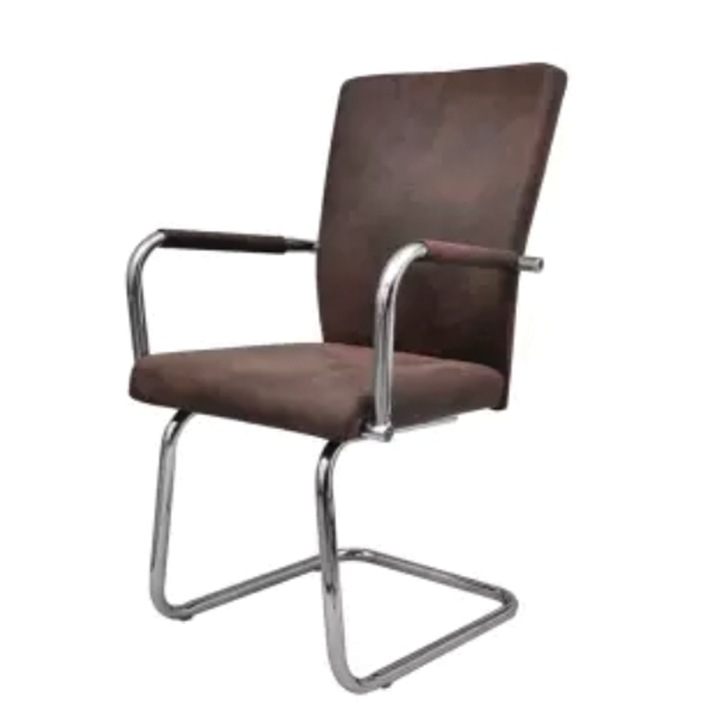 Стол за трапезария VdaXL 240993A-16277649, Изкуствен велур, 52х54х92 см, Кафяв