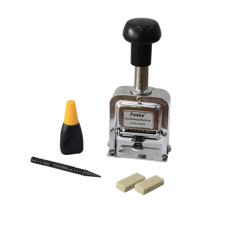 Numarator automat, Foska, Metal, 6 cifre