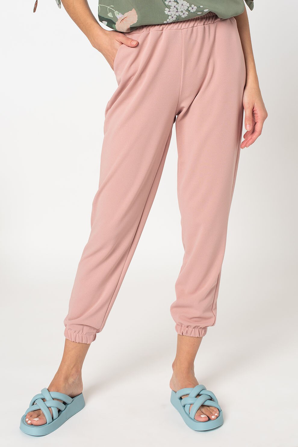 Haily's, Pantaloni de jerseu cu buzunare laterale Emma, Roz prafuit