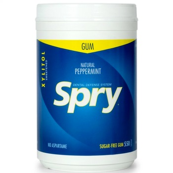 Guma de mestecat cu xylitol, Spry de la Xlear, fara zahar, 100% ingrediente naturale, aroma menta (peppermint), borcan 550 bucati Guma de mestecat cu xylitol, Spry de la Xlear, fara zahar, 100% ingrediente naturale, aroma menta (peppermint), borcan 550 bucati