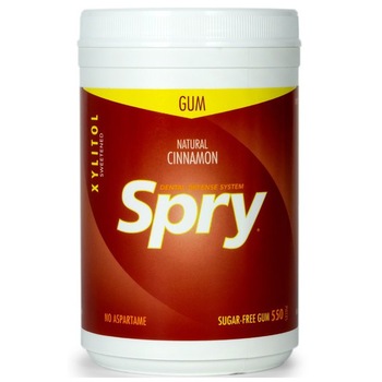 Guma de mestecat cu xylitol, Spry de la Xlear, fara zahar, 100% ingrediente naturale, aroma scortisoara (cinnamon), borcan 550 bucati Guma de mestecat cu xylitol, Spry de la Xlear, fara zahar, 100% ingrediente naturale, aroma scortisoara (cinnamon), borcan 550 bucati