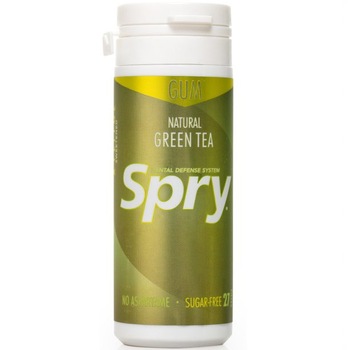 Guma de mestecat cu xylitol, Spry de la Xlear, fara zahar, 100% ingrediente naturale, aroma ceai verde (green tea), tub 27 bucati Guma de mestecat cu xylitol, Spry de la Xlear, fara zahar, 100% ingrediente naturale, aroma ceai verde (green tea), tub 27 bucati