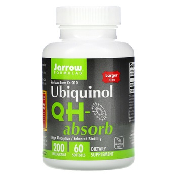 Supliment alimentar Jarrow Formulas Ubiquinol QH-absorb 200mg, 60 Capsule Supliment alimentar Jarrow Formulas Ubiquinol QH-absorb 200mg, 60 Capsule