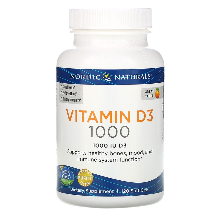 Supliment alimentar Nordic Naturals Nordic Vitamina D3 1000, 120 Capsule