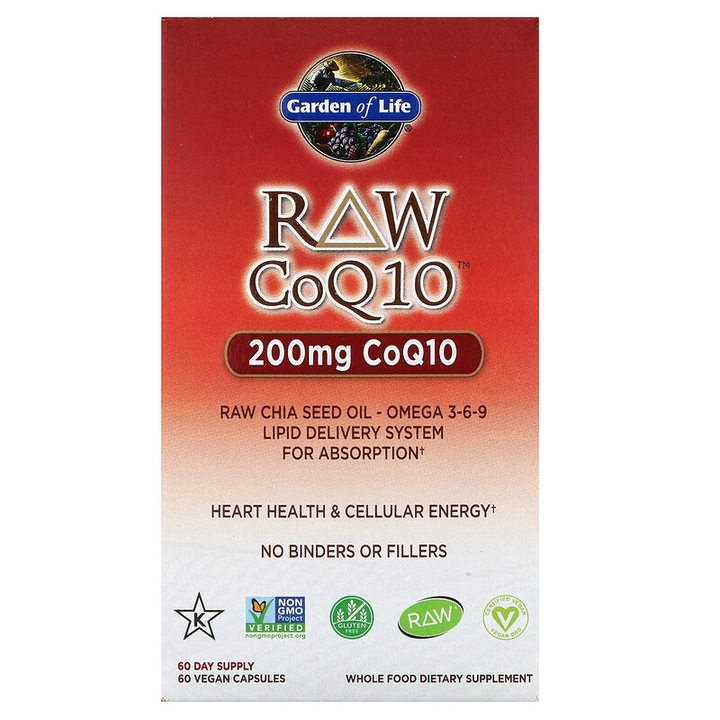 Supliment alimentar Garden of Life Raw CoQ10, 60 Capsule