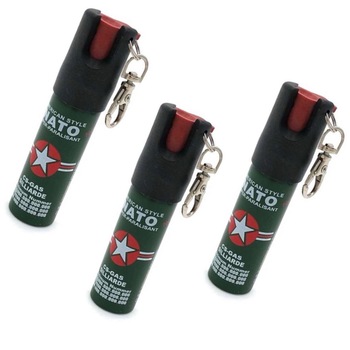 Set 3 bucati spray paralizant iritant lacrimogen cu piper NATO pentru autoaparare, 20 ml Set 3 bucati spray paralizant iritant lacrimogen cu piper NATO pentru autoaparare, 20 ml