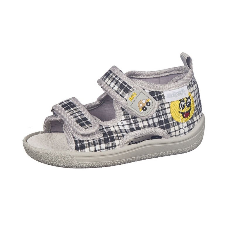 Sandale din panza pentru baieti American Club 590/17G, Gri, 25