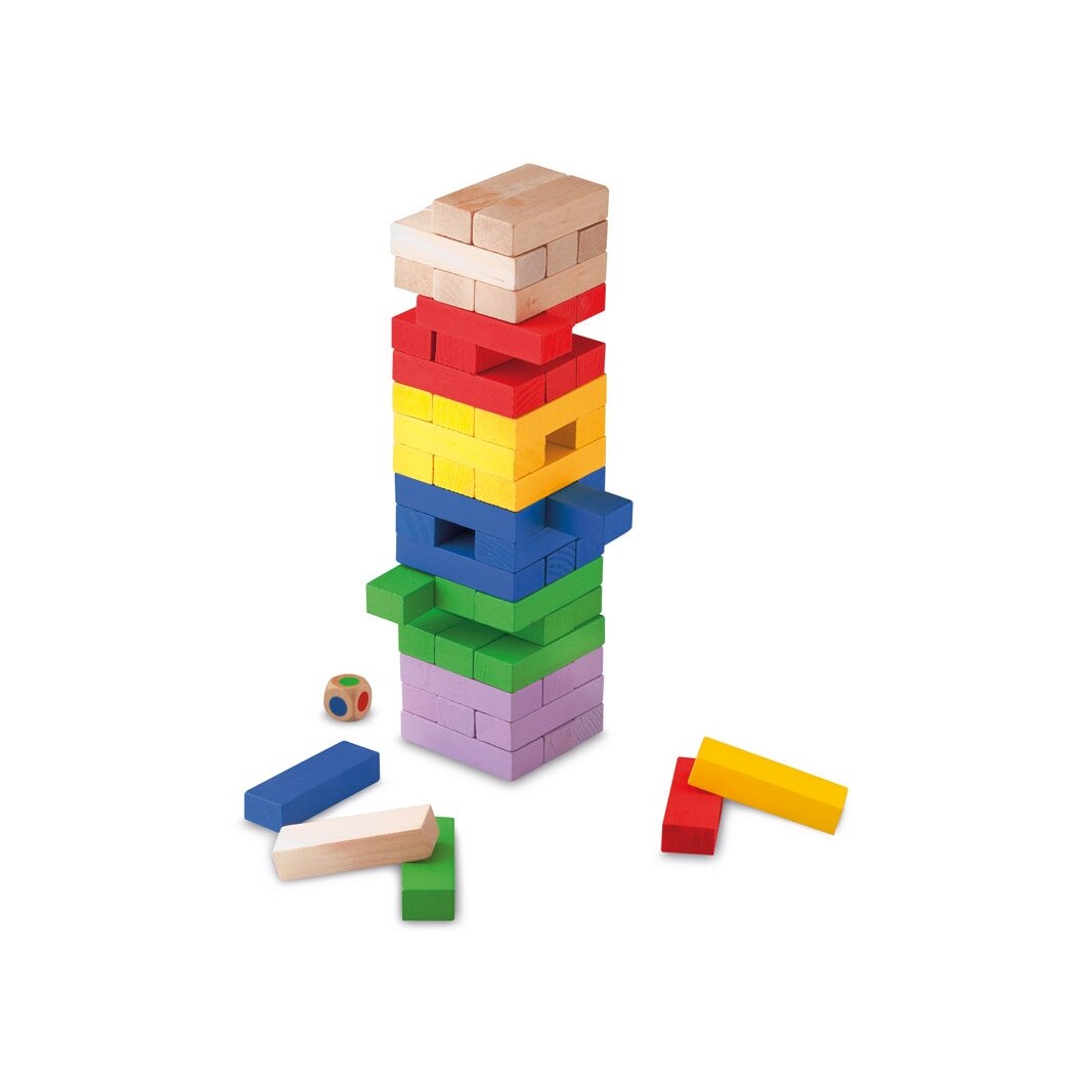 Joc Jenga Block & Block, Cayro, 6 culori eMAG.ro