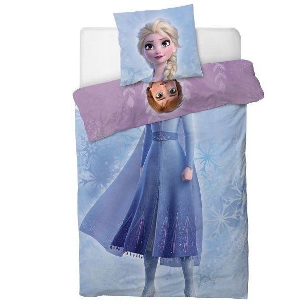 Lenjerie pat cu doua fete Frozen 160x200 cm FR191204
