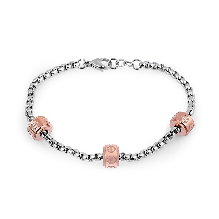 Ezüst karkötő, Freelook, női, rozsdamentes acél, FRJ.3.3009-2