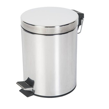 Cos gunoi rotund cu pedala Casa Plastor Promo, inox, 5L Cos gunoi rotund cu pedala Casa Plastor Promo, inox, 5L