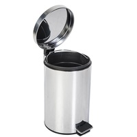 Cos gunoi rotund cu pedala Casa Plastor Promo, inox, 12L