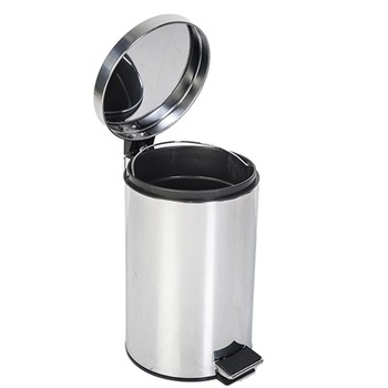 Cos gunoi rotund cu pedala Casa Plastor Promo, inox, 12L Cos gunoi rotund cu pedala Casa Plastor Promo, inox, 12L