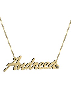 Colier aur galben 14K, Coriolan, nume Andreea, diamant 0.01 carate GVS1, 42-45 cm Colier aur galben 14K, Coriolan, nume Andreea, diamant 0.01 carate GVS1, 42-45 cm