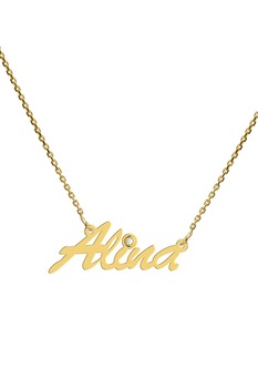 Colier aur galben 14K, Coriolan, nume Alina, diamant 0.01 carate GVS1, 42-45 cm Colier aur galben 14K, Coriolan, nume Alina, diamant 0.01 carate GVS1, 42-45 cm