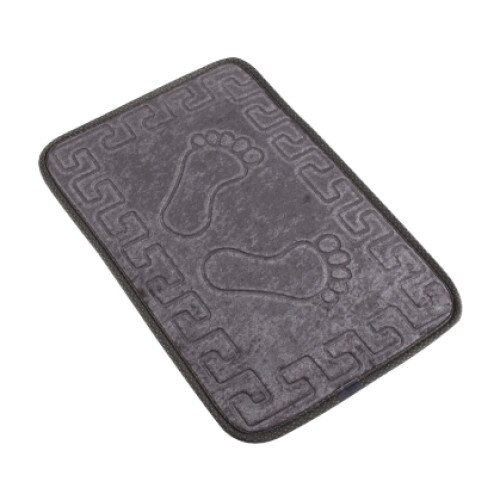 Covoras baie 40x60 cm, Alessia Home, Footprint - Fume