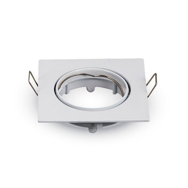 Set 2 rame pentru spoturi GU5.3 Ajustabile, Optonica, Patrat, Alb