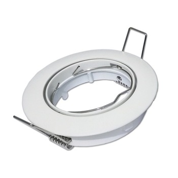 Set 2 rame pentru spot G5.3, Optonica, Nereglabil, Alb Set 2 rame pentru spot G5.3, Optonica, Nereglabil, Alb