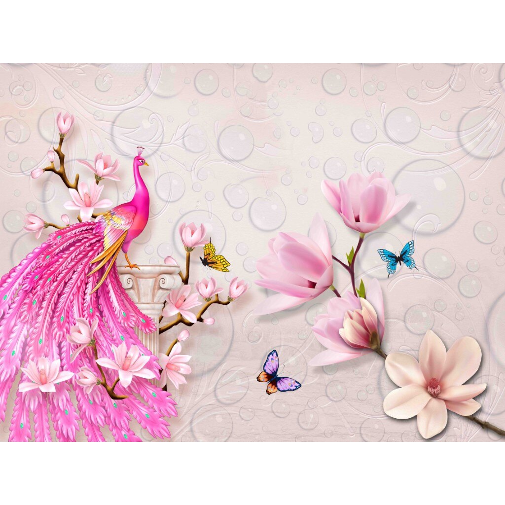 Tablou canvas - Abstract flamingo roz, 100x70 cm