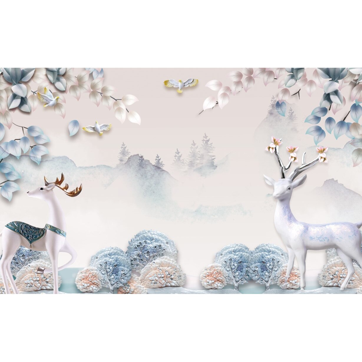 Tablou canvas - Abstract 3d cerbi, 75x50 cm