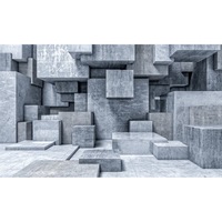 fototapet autocolant pvc  model 3d abstract patrate din piatra 200x300 cm imagen 54_0_
0