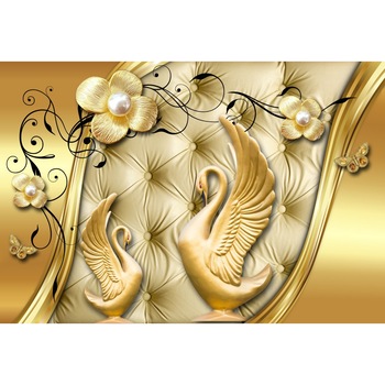 Tablou canvas - Abstract pasari si flori, 90x50 cm Tablou canvas - Abstract pasari si flori, 90x50 cm