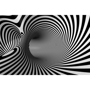 Tablou canvas - Model 3d linii negre, 50x35 cm Tablou canvas - Model 3d linii negre, 50x35 cm