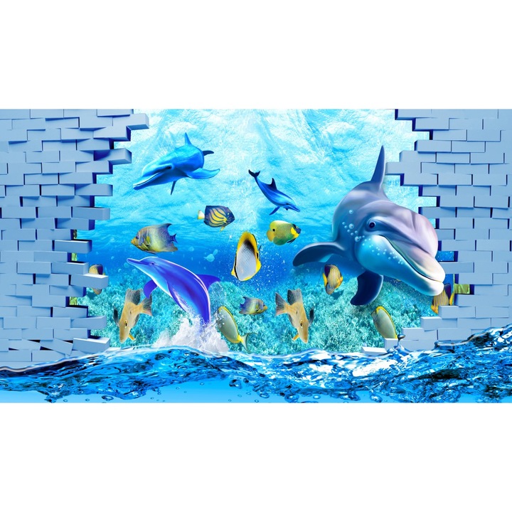 Fototapet autocolant PVC , 3d imparatia apelor, 250x400 cm